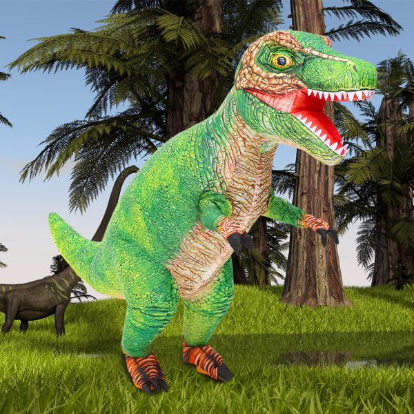 Realistic T-Rex Dinosaur Inflatable Costume for Kids - Halloween & Holiday Dress-Up