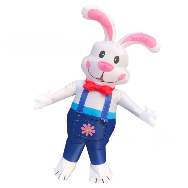 Deluxe Bunny Inflatable Costume - Halloween and Easter Party Outfit, Adult Size