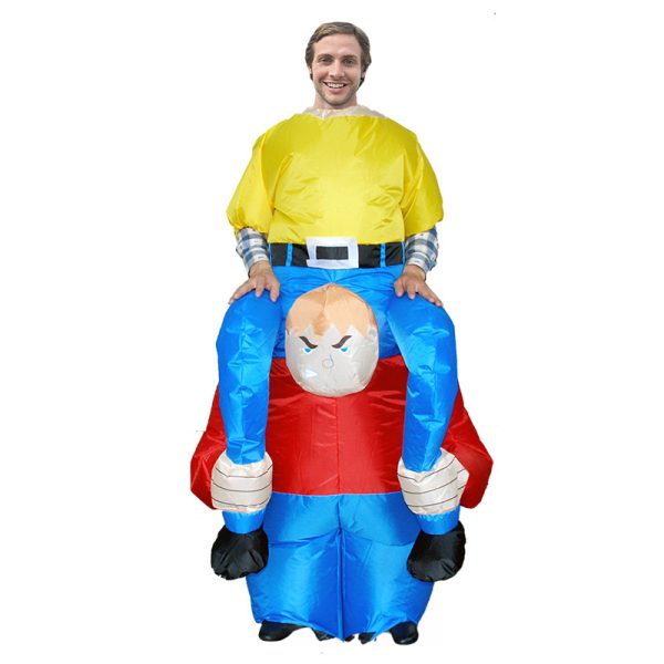 Fun Inflatable Riding Dwarf Costume - Halloween Cosplay Outfit for Funny and Unique Dress-up