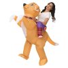 Fun Inflatable Golden Retriever Dog Costume Set - Halloween Dress-Up Parties and Riding Adventures