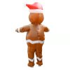Inflatable Christmas Costume - Funny Gingerbread Man Halloween Outfit