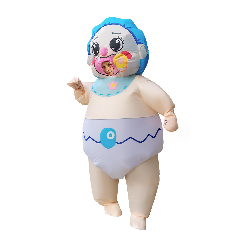 Festive Party Inflatable Doll Costume - Adult Baby Outfit for Funny Performances