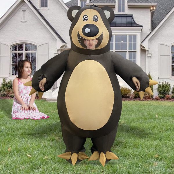 Inflatable Brown Bear Costume - Funny Party, Gathering, Role-Playing Outfit