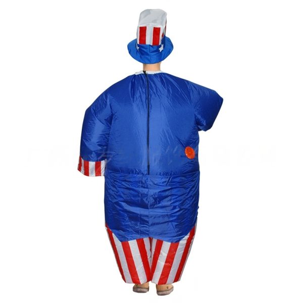 Uncle Sam Independence Day Inflatable Costume - Patriotic Party Celebration, Fourth of July Parade