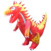 Funny Inflatable Dinosaur Costume for Halloween Party - Red and Yellow