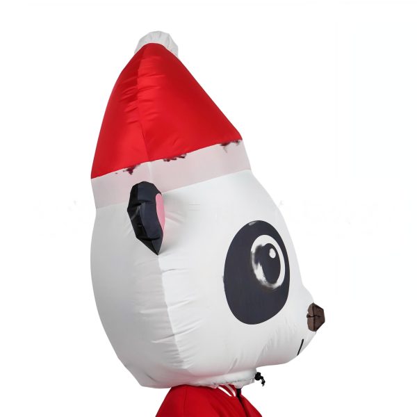Christmas Panda Inflatable Costume - Festive Party Outfit with Inflatable Headgear