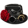 Steampunk Goggles Flower Chain Cowboy Hat
