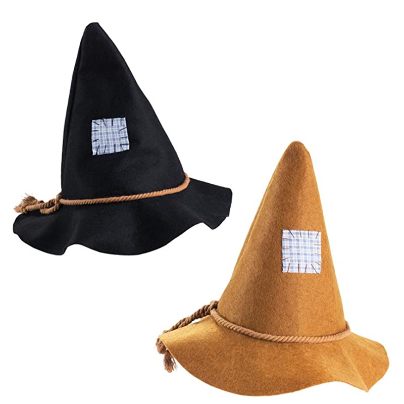 2 Pack Halloween Felt Scarecrow Hats