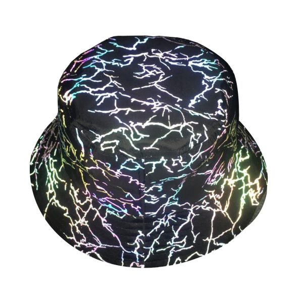 Halloween Hip Hop Nightlight Lightning Pattern Pot Hat