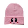 Cute Smiling Face Eyes Embroidered Knitted Woolen Hat