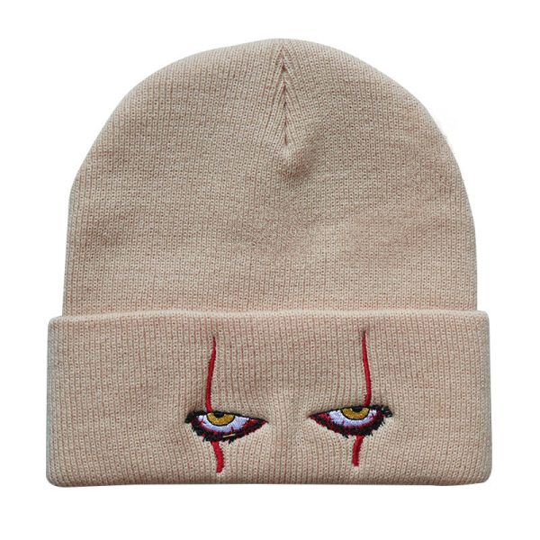 Scary Horror Joker Eyes Knitted Hip Hop Hat