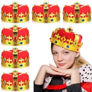 6 Packs Halloween King's Crown Hat