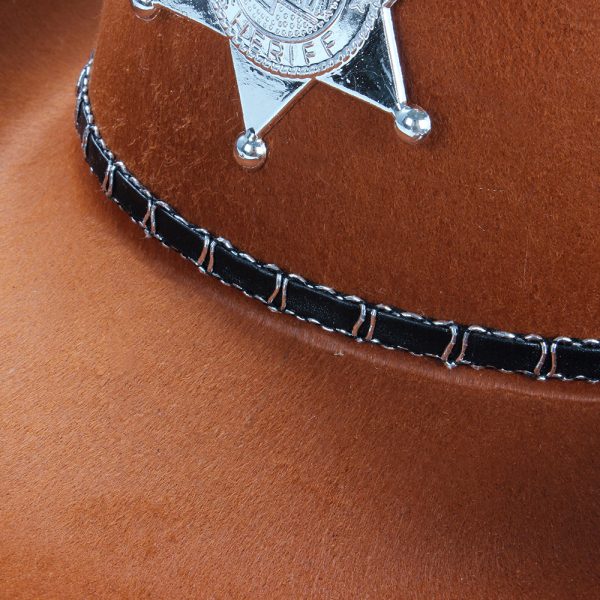 Halloween Child Badge Barown Cowboy Hat
