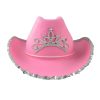 Halloween Crown Pink Light Cowboy Hat