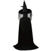 Halloween Black Wicked One Side Veils Witch Hat