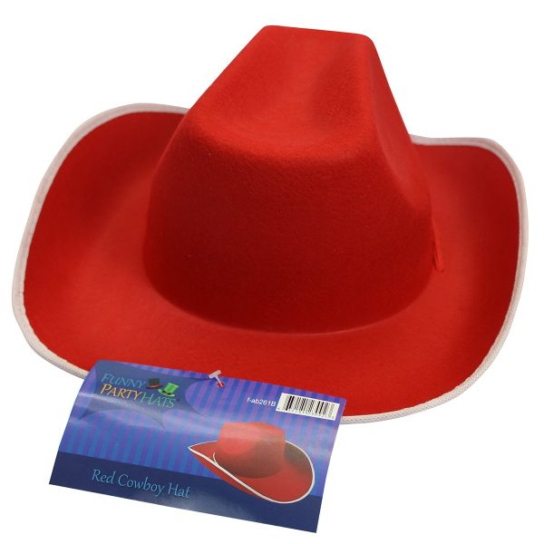 Party Red Non-woven Tibetan Top Hat