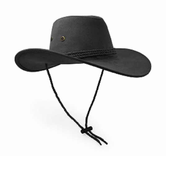 Halloween Western Black Suede Cowboy Hat