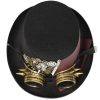 Steampunk Gothic Leather Goggles Top Hat