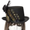 Steampunk Gothic hollow wing feather goggles gear hat