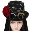 Steampunk Goggles Flower Chain Cowboy Hat