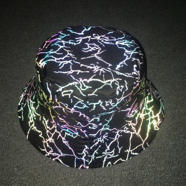 Halloween Hip Hop Nightlight Lightning Pattern Pot Hat